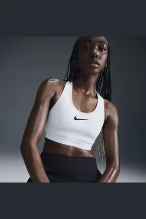 Nike Dámská nastavitelná sportovní podprsenka Swoosh bez vycpávek se silnou oporou