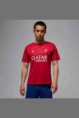 Nike Pánské čtvrté předzápasové fotbalové tričko Jordan Dri-FIT Paris Saint-Germain Academy Pro s krátkým rukávem