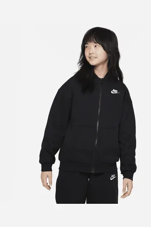 Nike Volnější mikina Sportswear Club Fleece s kapucí a zipem po celé délce pro větší děti