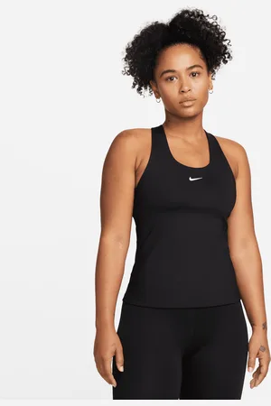 Nike Dámské tílko Swoosh se sportovní podprsenkou se střední oporou a vycpávkami