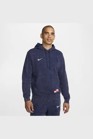 Nike Pánská mikina Football Paris Saint-Germain Club z francouzského froté s kapucí