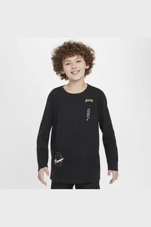 Nike Tričko NBA Los Angeles Lakers Courtside Max90 s dlouhým rukávem pro větší děti (chlapce)