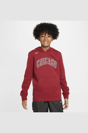 Nike Flísová mikina NBA Chicago Bulls City Edition s kapucí pro větší děti