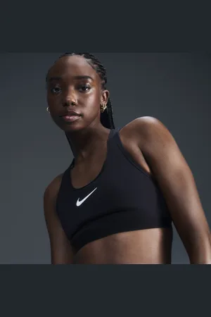Nike Dámská nastavitelná sportovní podprsenka Swoosh bez vycpávek se silnou oporou