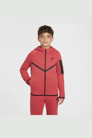 Nike Mikina Sportswear Tech Fleece s kapucí a zipem po celé délce pro větší děti