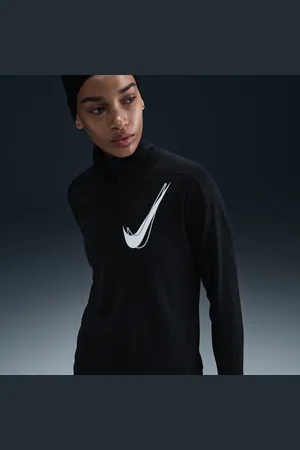 Nike Dámská běžecká střední vrstva Dri-FIT Swoosh s polovičním zipem