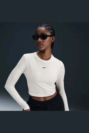 Nike Dámské zeštíhlené zkrácené tričko s dlouhým rukávem Sportswear Chill Knit