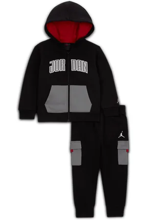 Nike Dvoudílná flísová souprava Jordan Patch Pocket s mikinou s kapucí a zipem po celé délce pro kojence