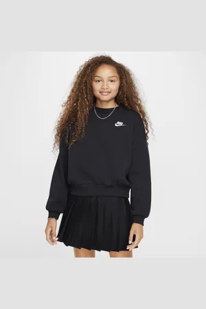 Nike Dívčí volnější mikina Sportswear Club Fleece s kulatým výstřihem