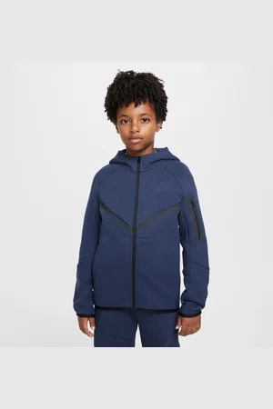 Nike Mikina Sportswear Tech Fleece s kapucí a zipem po celé délce pro větší děti
