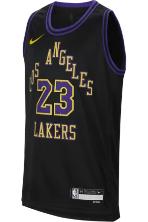 Nike Dres LeBron James Los Angeles Lakers 2023/24 City Edition Dri-FIT NBA Swingman pro větší děti