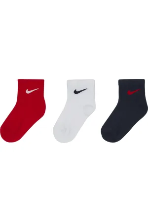 Nike Přilnavé kotníkové ponožky Swoosh pro kojence (3 páry)