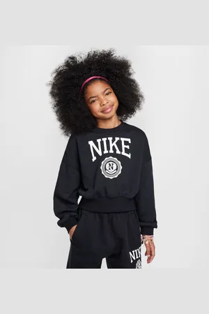 Nike Dívčí mikina Sportswear Club z francouzského froté s kulatým výstřihem