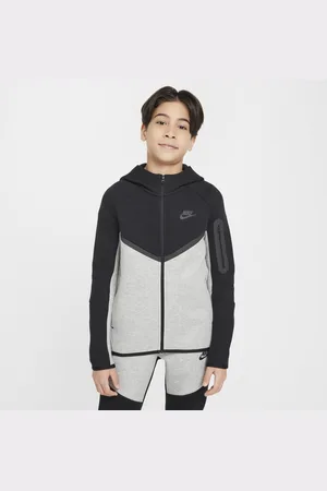 Nike Mikina Sportswear Tech Fleece s kapucí a zipem po celé délce pro větší děti