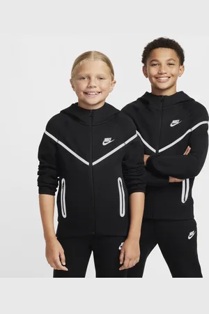 Nike Reflexní mikina Sportswear Tech Fleece s kapucí a dlouhým zipem pro chlapce