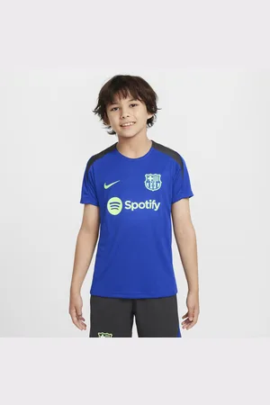 Nike Třetí pleteninové fotbalové tričko Dri-FIT FC Barcelona Strike s krátkým rukávem pro větší děti
