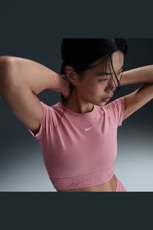 Nike Dámské zkrácené tričko Dri-FIT Pro s krátkým rukávem a potiskem
