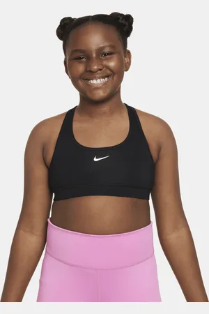 Nike Dívčí sportovní podprsenka Swoosh (rozšířená velikost)