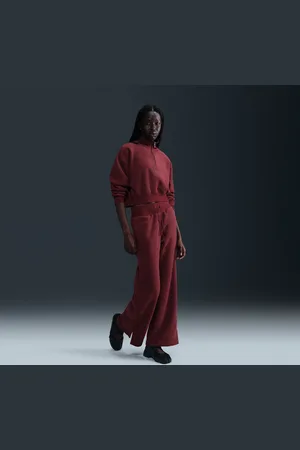 Nike Pohodlné dámské flísové kalhoty s širokými nohavicemi a vysokým pasem Sportswear Phoenix Plush