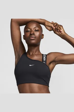 Nike Dámská asymetrická sportovní podprsenka Pro Swoosh s vycpávkami se střední oporou