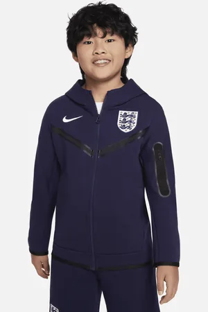 Nike Mikina Football Anglie Tech Fleece s kapucí a zipem po celé délce pro větší děti (chlapce)