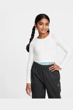 Nike Dívčí zkrácené flísové tričko Sportswear s dlouhým rukávem