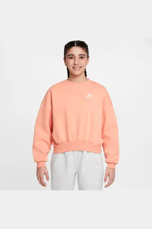 Nike Dívčí volnější mikina Sportswear Club Fleece s kulatým výstřihem
