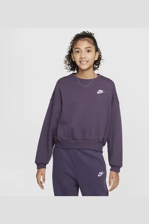 Nike Dívčí volnější mikina Sportswear Club Fleece s kulatým výstřihem