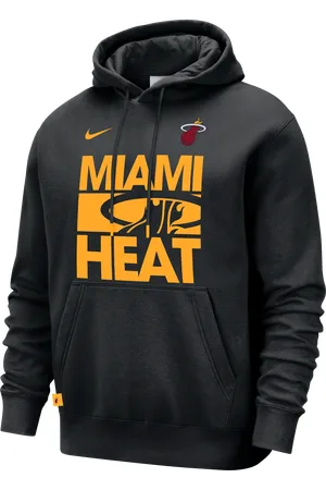 Nike Pánská mikina NBA Miami Heat Club Courtside s kapucí