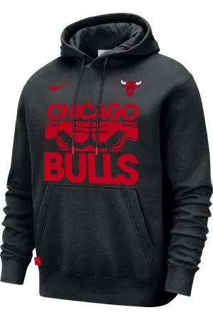 Nike Pánská mikina NBA Chicago Bulls Club Courtside s kapucí