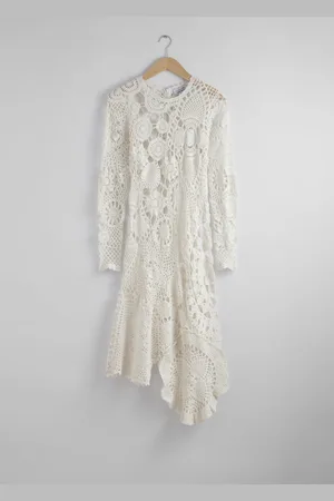 & OTHER STORIES Crocheted Asymmetric Midi Dress