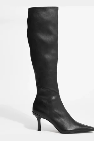 & OTHER STORIES Stretch-Leather Knee Boots