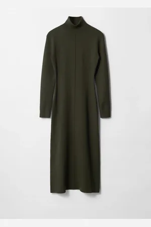 & OTHER STORIES Knitted Roll-Neck Midi Dress