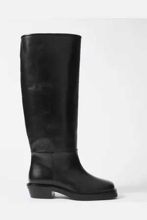 & OTHER STORIES Square-Toe Leather Knee Boots