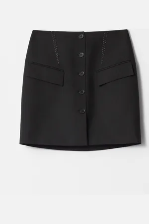 & OTHER STORIES Buttoned Wool-Blend Mini Skirt