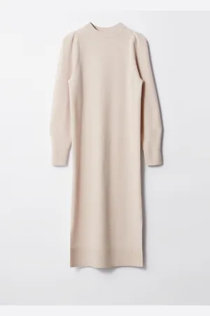& OTHER STORIES Puff-Sleeve Wool Midi Dress