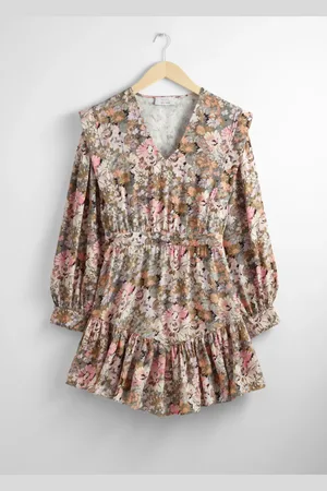 & OTHER STORIES Voluminous V-Cut Mini Dress