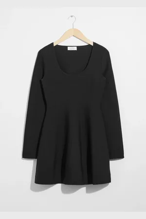 & OTHER STORIES Knitted Peplum Mini Dress