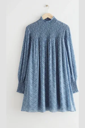 & OTHER STORIES Sheer Smocked Mini Dress