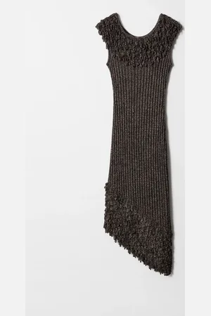 & OTHER STORIES Fringe Rib-Knit Midi Dress