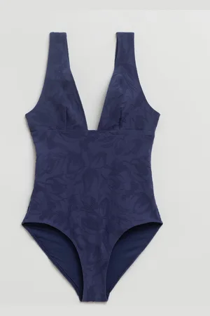 & OTHER STORIES Tulip Textured V-Cut Swimsuit