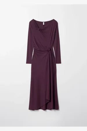 & OTHER STORIES Draped Knotted Midi Dress