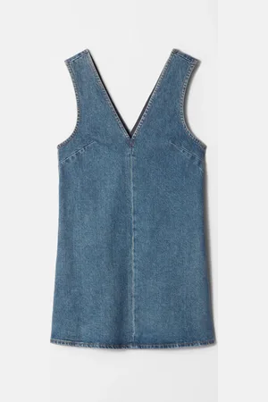 & OTHER STORIES V-Neck Denim Mini Dress