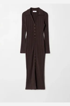 & OTHER STORIES Rib-Knit Wool Maxi Dress