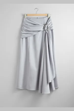 & OTHER STORIES Draped Midi Skirt