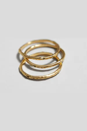 & OTHER STORIES Hammered Ring Set