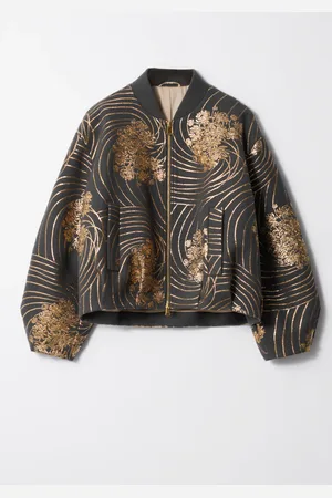 & OTHER STORIES Metallic Wool Bomber Jacket