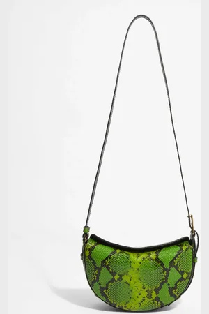 & OTHER STORIES Snake-Embossed Leather Shoulder Bag