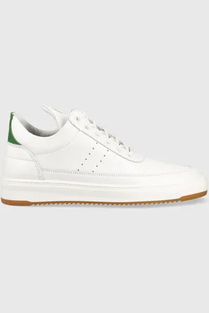 Filling pieces Kožené tenisky Low Top Bianco barva
