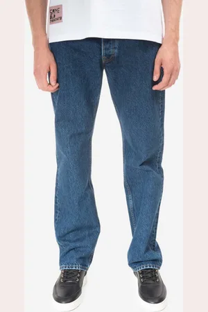 WoodWood Bavlněné džíny Al Rigid Denim Straight Fit 12235804-7051 LIGHT RINSE